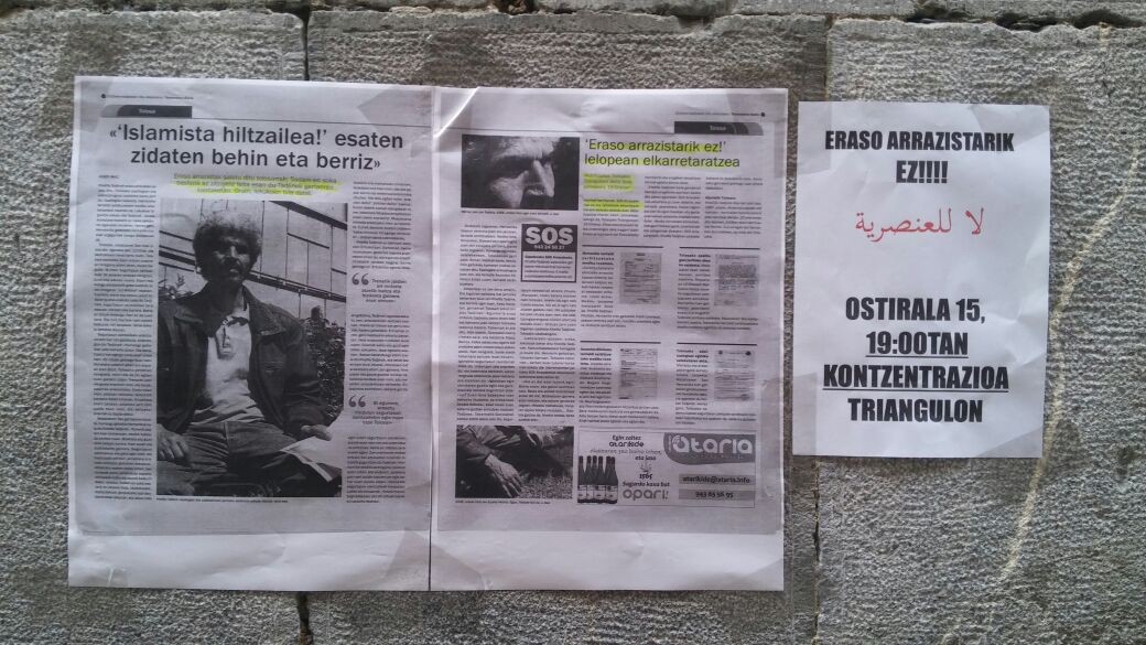 Eraso arrazistarik ez!’ lelopean elkarretaratzea 