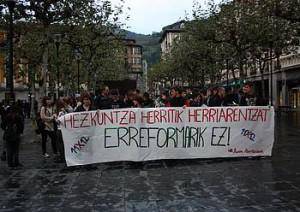 Ikasleen borroka gurean ere