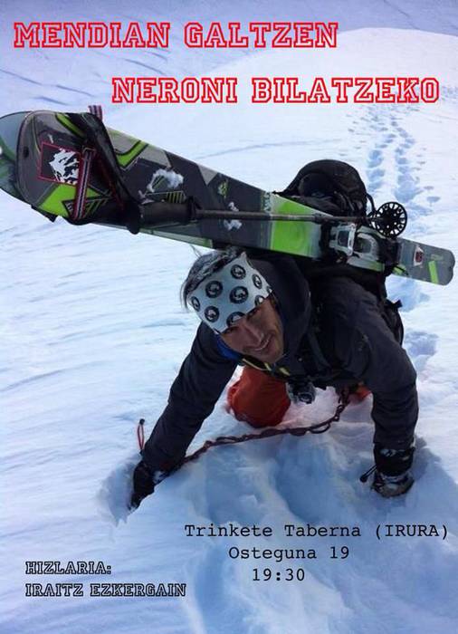 Mendian galtzen neroni bilatzeko hitzaldia