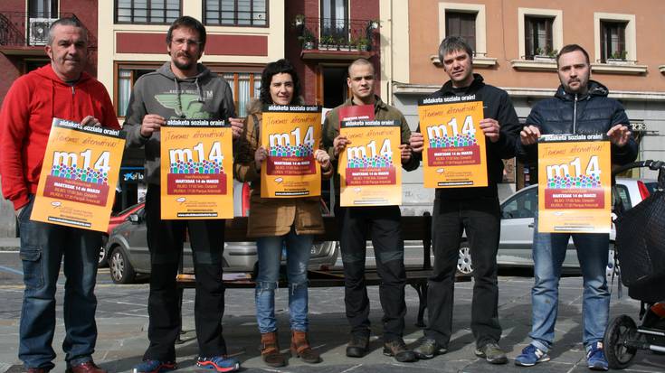 Martxoaren 14ko manifestazioetara joateko deia egin dute