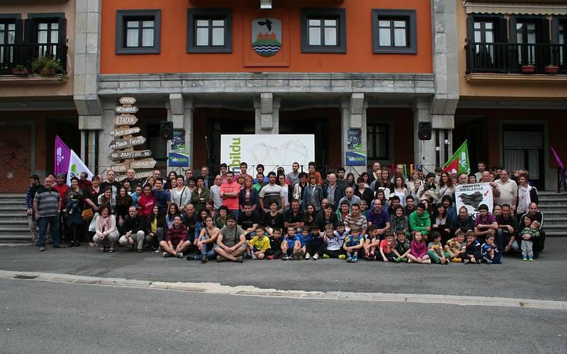 Ekitaldi politikoa burutu du Anoetako EH Bilduk
