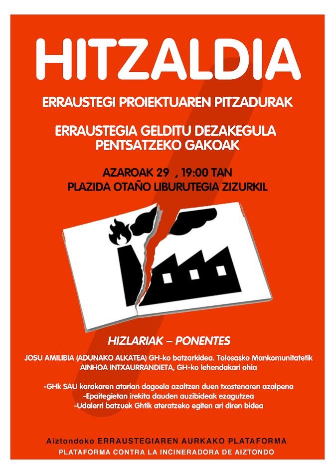 Erraustegiari buruzko hitzaldia izango da asteartean