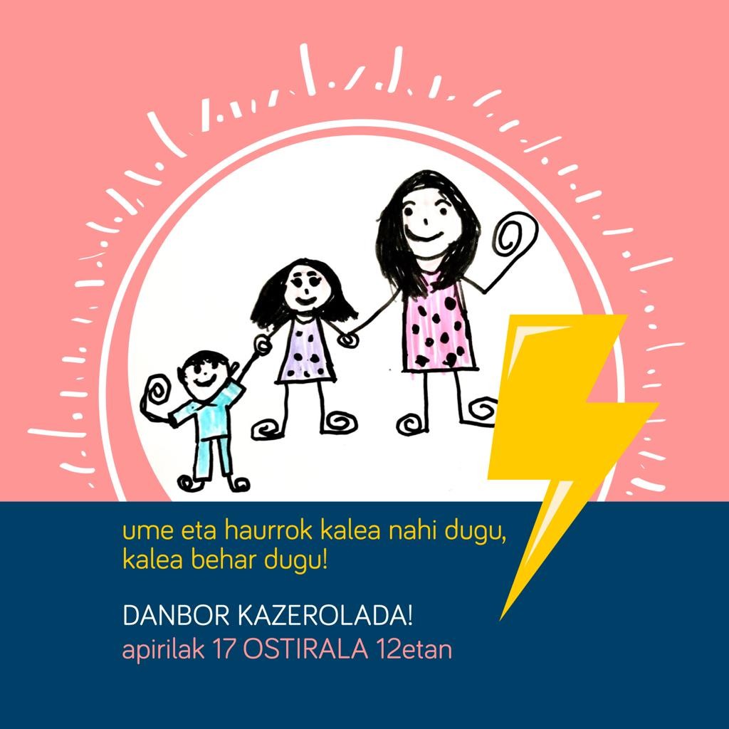 Haurrek kalea behar dutela eskatzeko deialdia, Alegian
