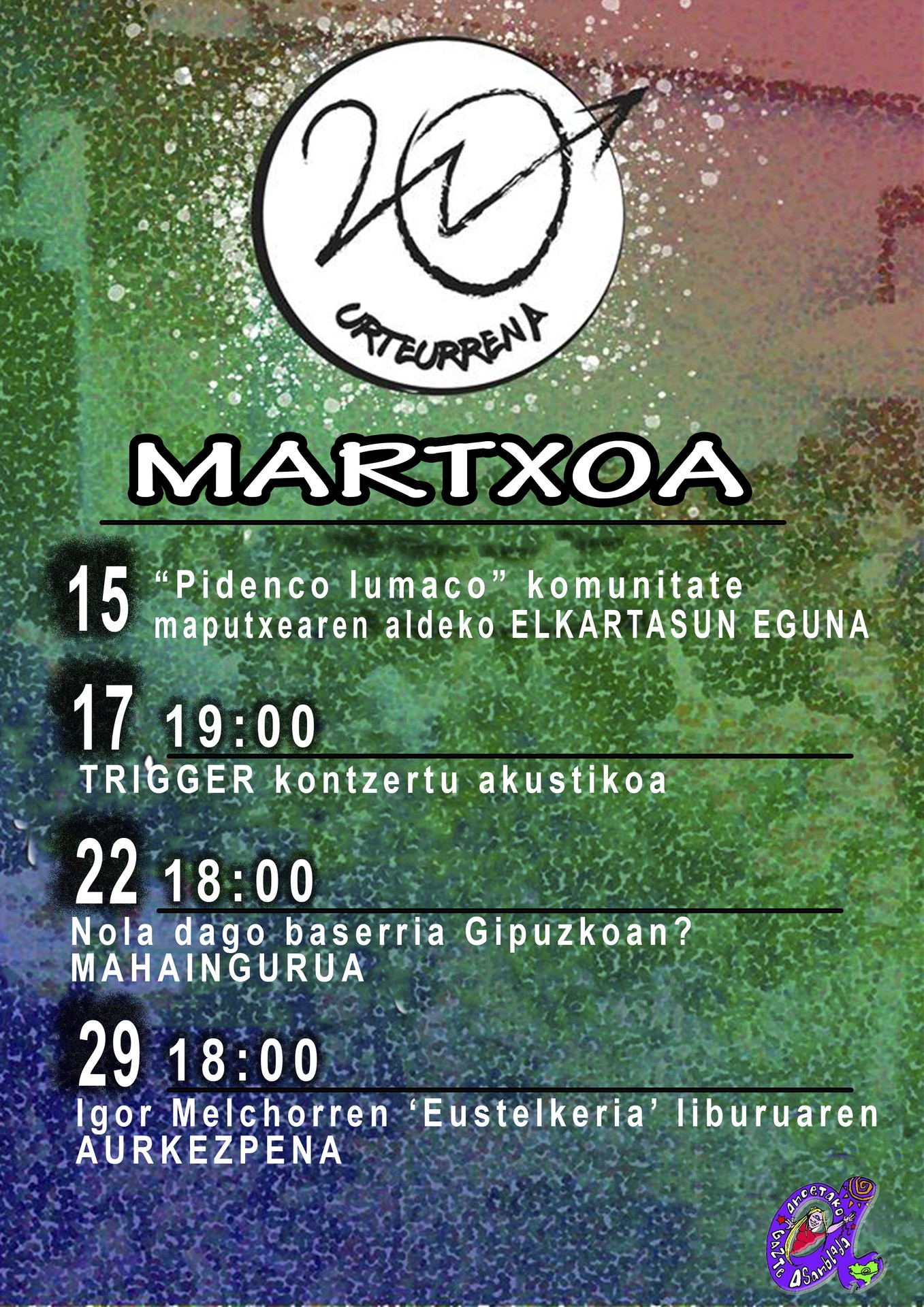Anoetako Gazte Asanbladak martxoko egitaraua aurkeztu du