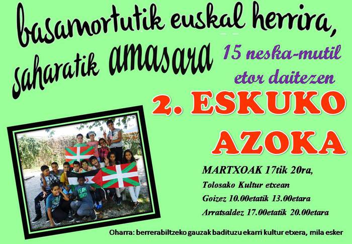 Bigarren eskuko azoka egingo du 'Maiatzak 20' taldeak Tolosan