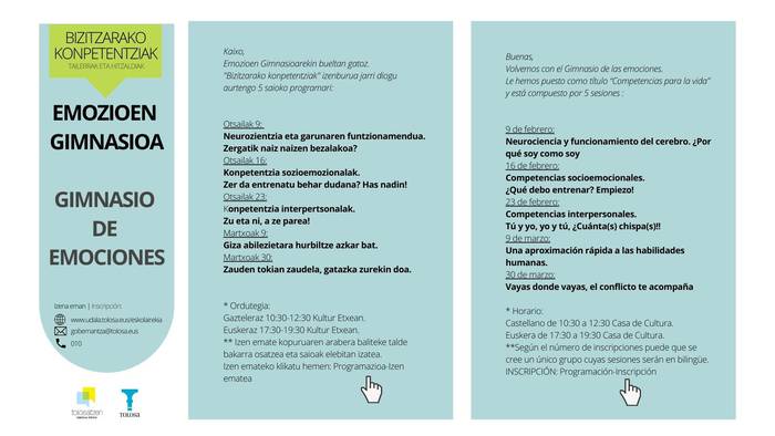 Bizitzarako konpetentziak. Tailerrak eta hitzaldiak