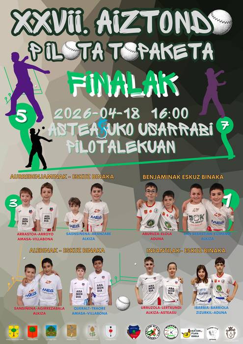 Aiztondo Pilota Topaketako finalak Asteasun