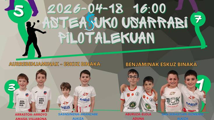 Aiztondo Pilota Topaketako finalak Asteasun