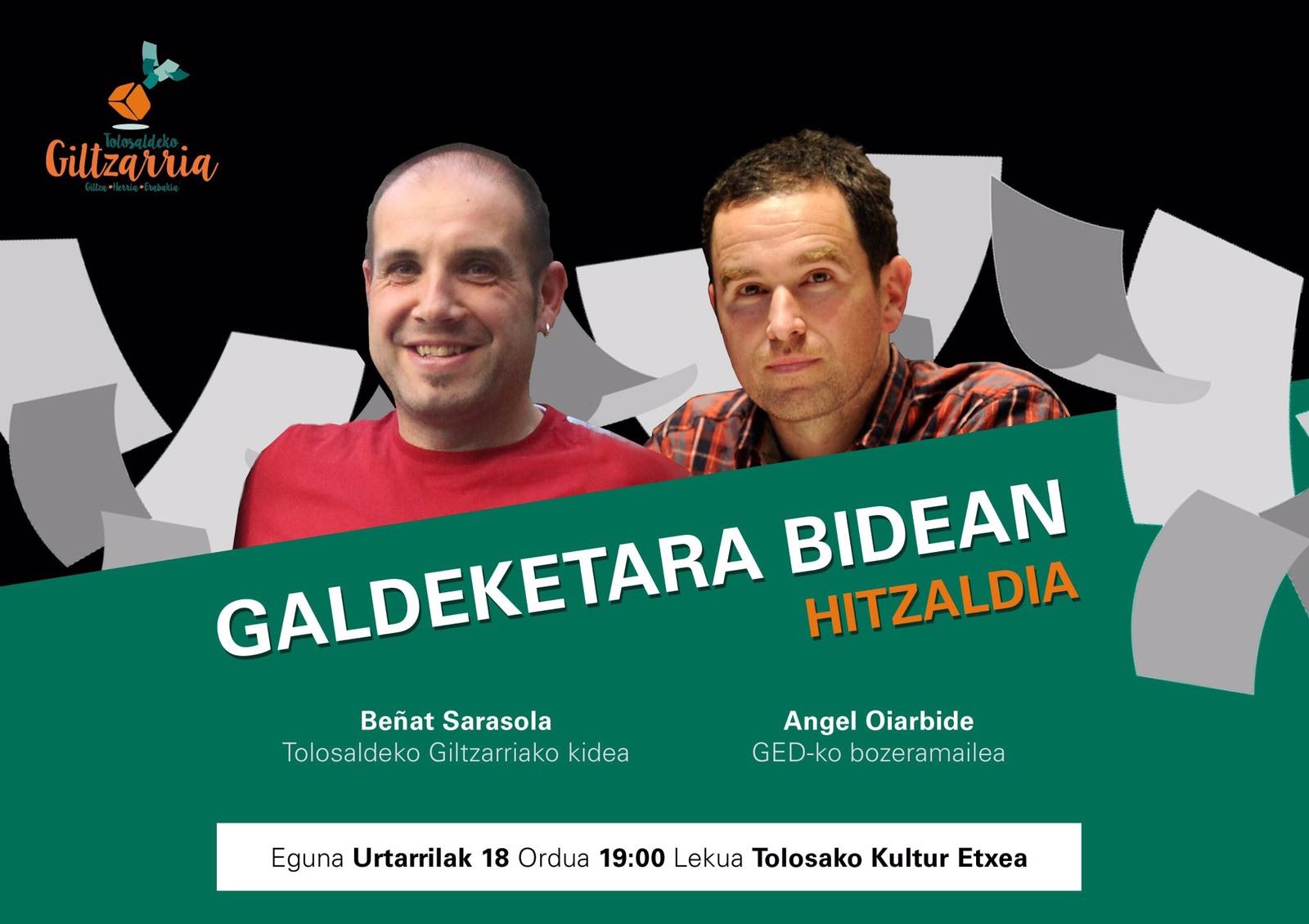 Galdeketara bidean, hitzaldia