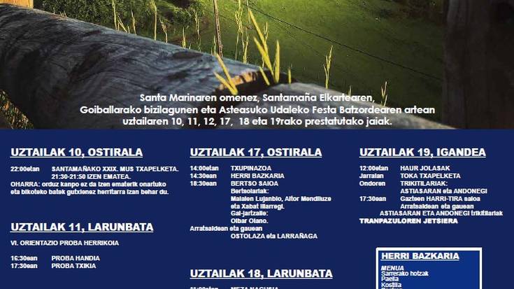 Santamañako festak