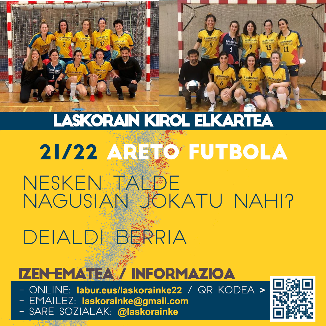 Deialdi berria areto futbolean aritu nahi duten neskentzat