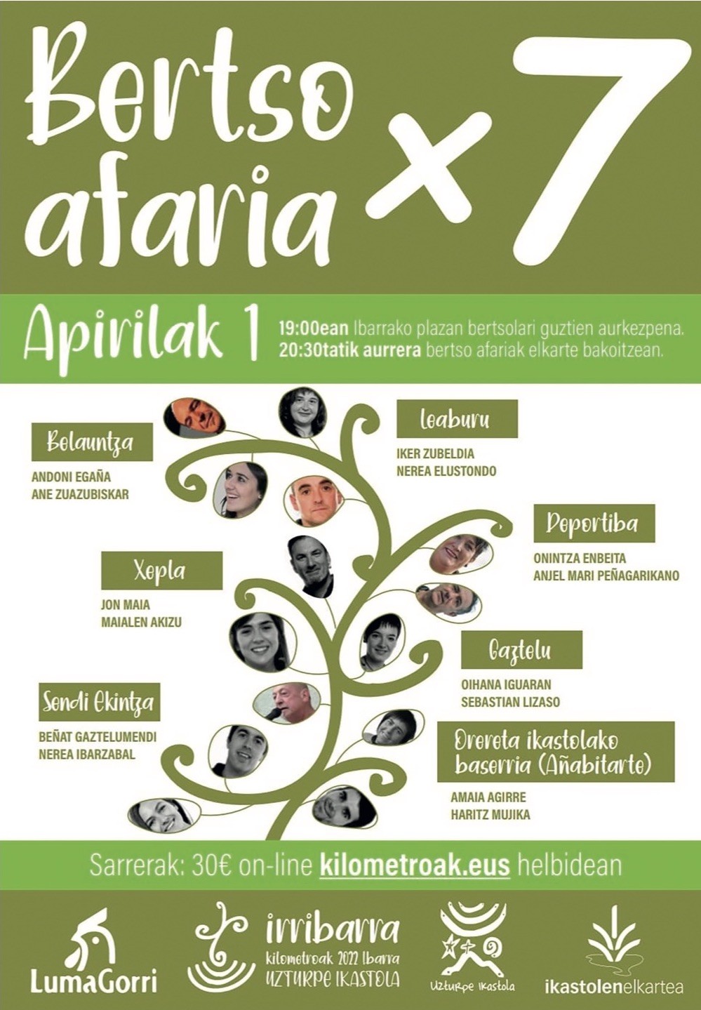 Zazpi bertso afari, aldi berean