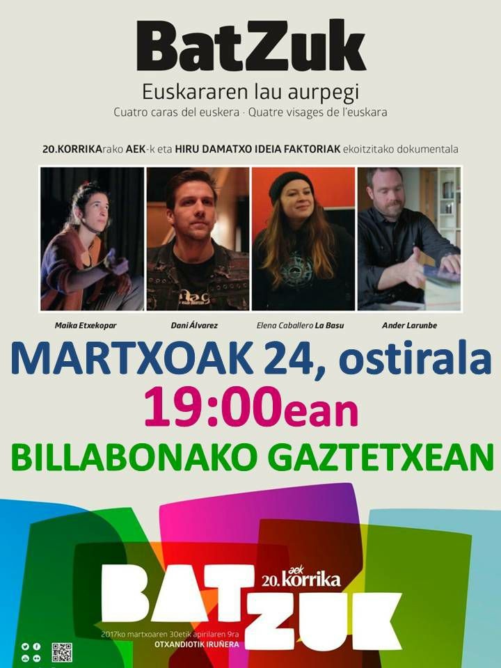 'Batzuk. Euskararen lau aurpegi' dokumentala Villabonan