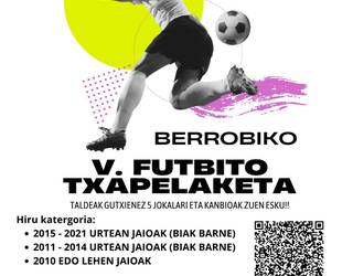 Berrobiko V. Futbito Txapelketa abuztuaren 28an izango da