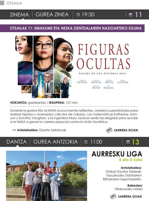 Otsaileko kultur agenda argitaratu du Udalak