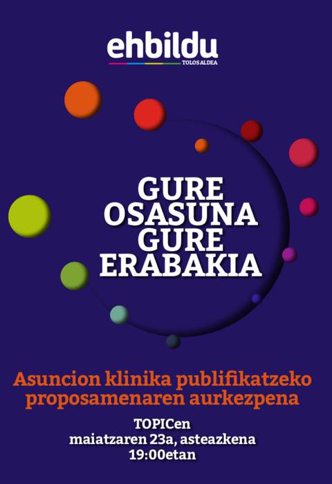 Gure osasuna gure erabakia, aurkezpena 
