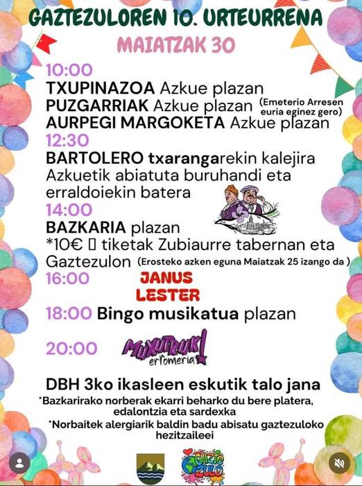 Gaztezuloren 10. urteurrena