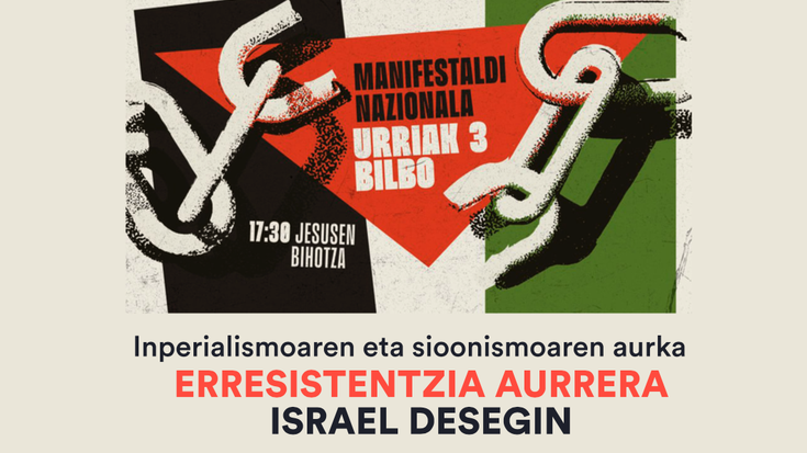Palestinarekin Elkartasunak Bilbon egingo duen manifestaziora joateko autobusa