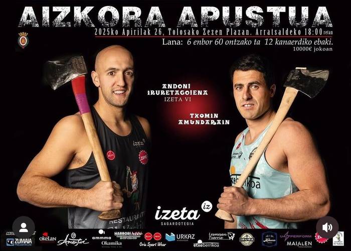 'Izeta VI.a'-ren eta Txomin Amundarainen arteko aizkora apustua