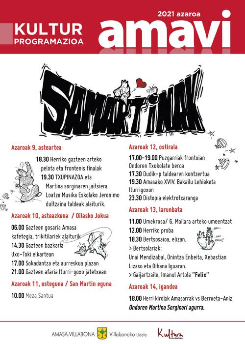 Azaroko kultur egitaraua Amasa-Villabonan