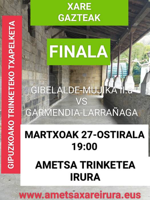 Gipuzkoako Xare Txapelketaren finala, ostiralean!