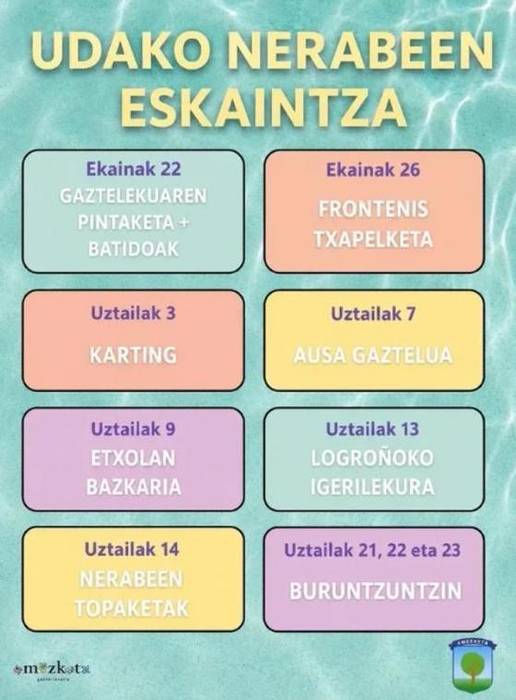 Udako nerabeen eskaintza
