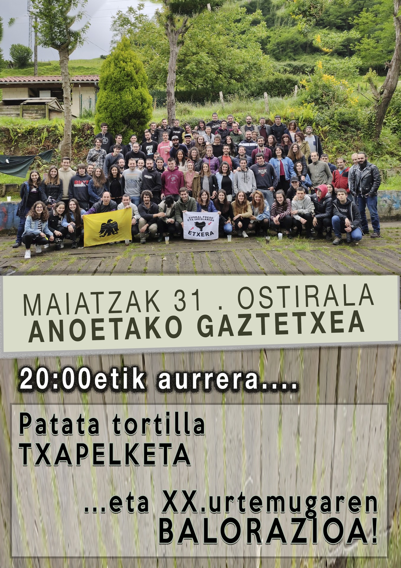 XX. urtemuga amaitzeko, patata tortila lehiaketa eta balorazioa