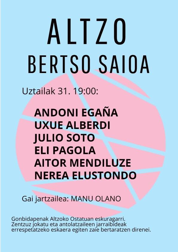 Egin tokia agendan bertsoari eta gozatu hitzaren magiaz