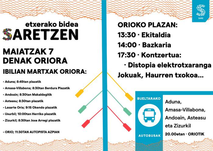 Etxerako bidean Saretzen