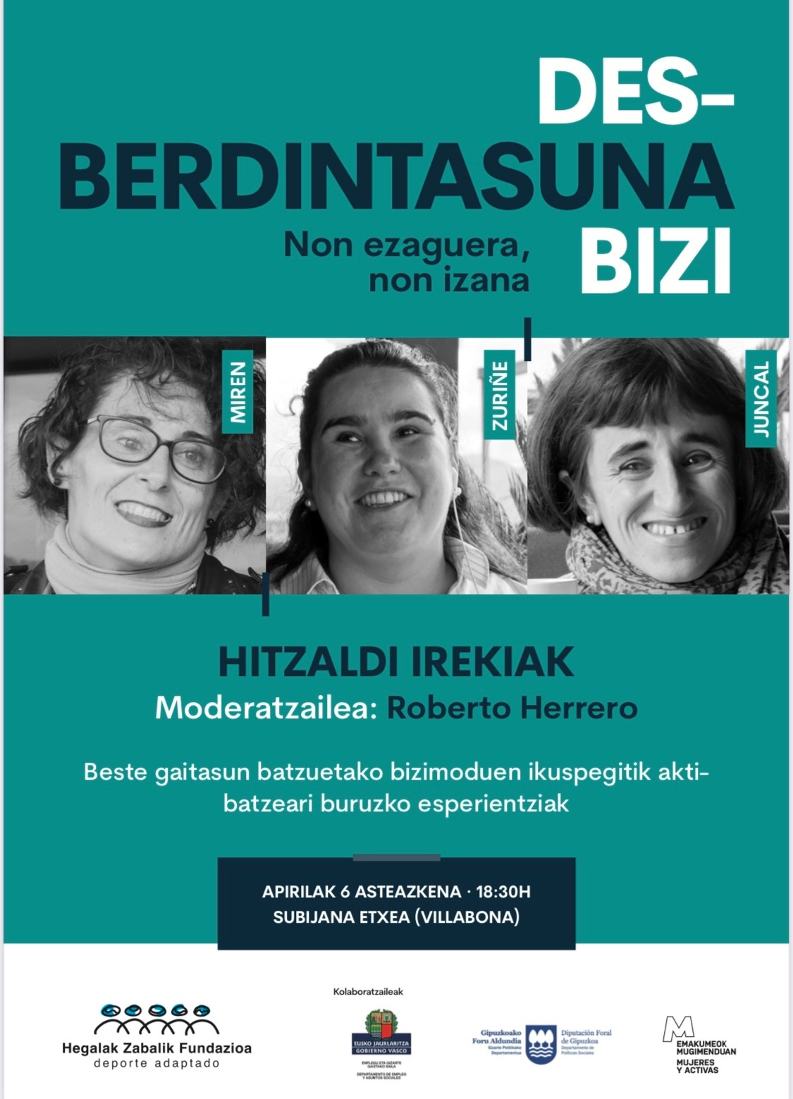 Aniztasun funtzionalaren inguruko aurreiritziak puskatzeko hitzaldia