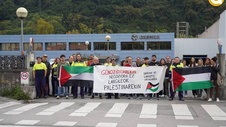 Palestinaren aldeko lanuzteak egin dituzte Tolosaldean