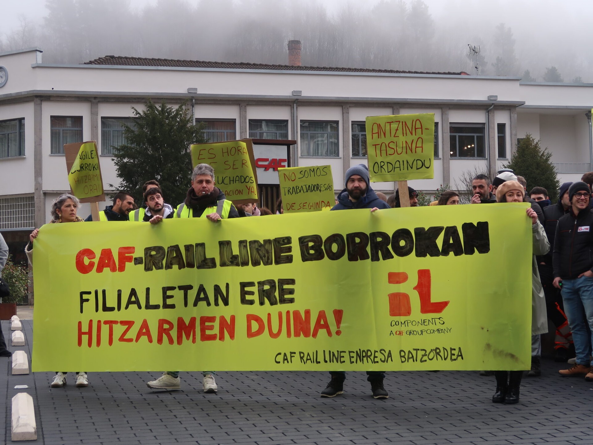 CAF-Rail Lineko langileek mobilizazioa egin dute Beasainen