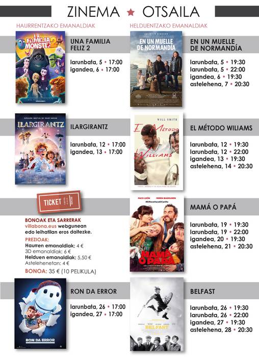 Otsaileko kultur agenda argitaratu du Udalak