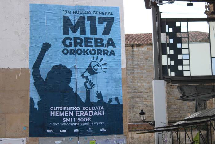 Martxoaren 17ko greba orokorrean parte hartzeko deia egiten dugu