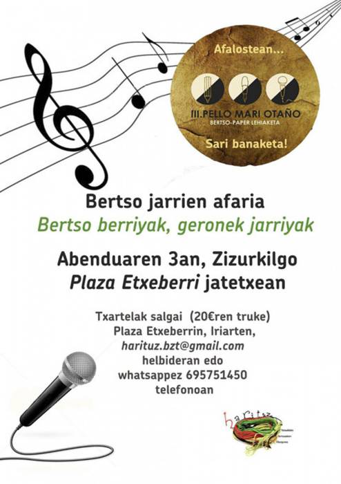 Bertso jarrien afaria