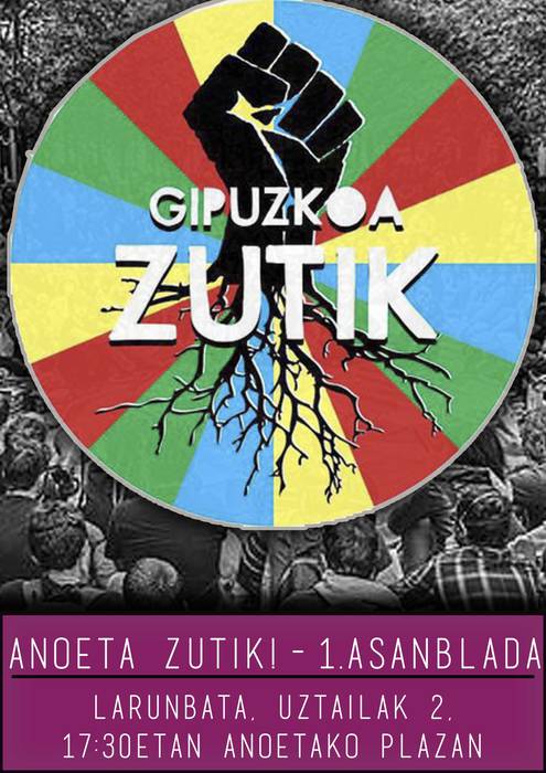 Anoeta Zutik!, lehen asanblada