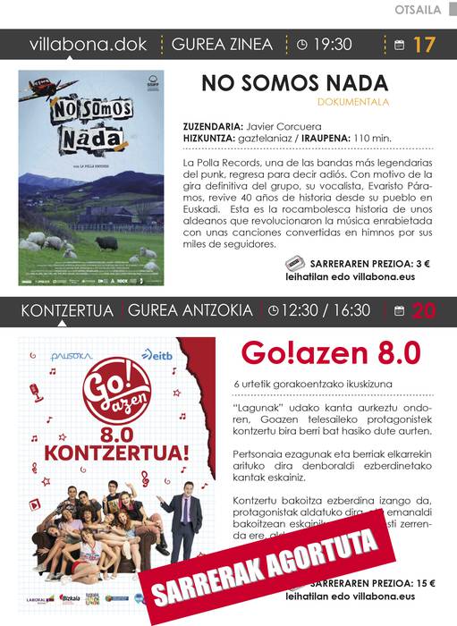 Otsaileko kultur agenda argitaratu du Udalak