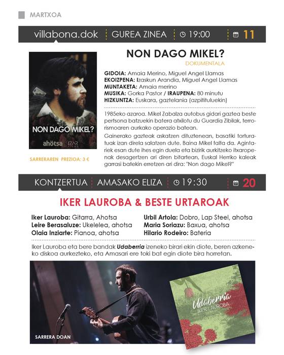 Martxoko kultur egitaraua