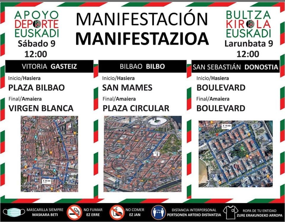 Eskola kirolaren aldeko manifestazio deialdia