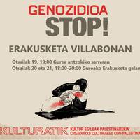 Erakusketa. 'Genozidioa stop!'