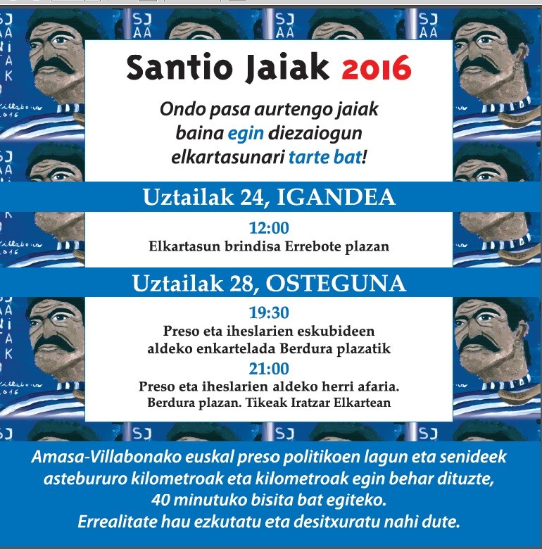 Elkartasunerako deia Santioetan