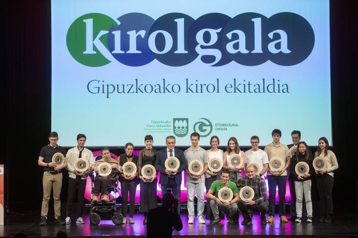 Tolosaldeko kirolariak izan dira Kirolgala 2023ko protagonistak