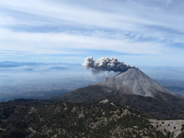 El volcán de colima (Mexiko)