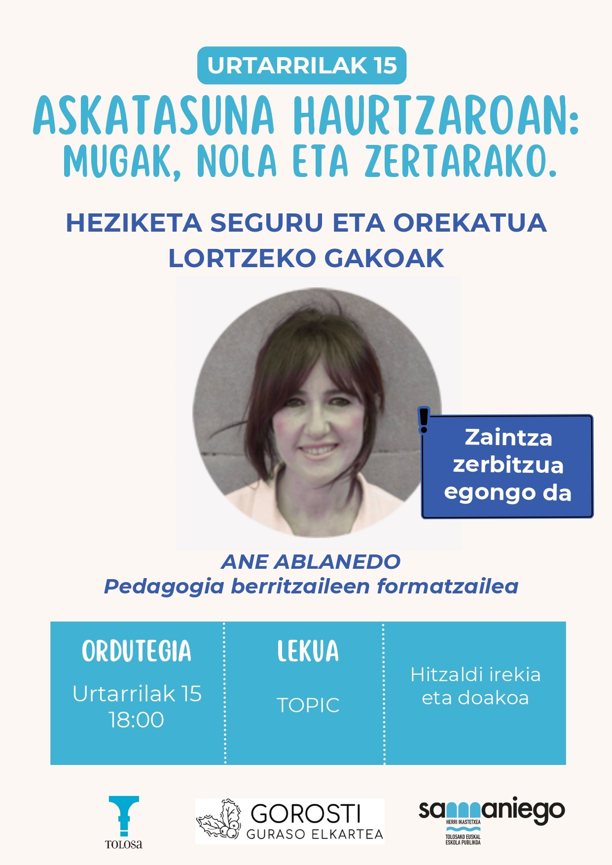 ANE ABLANEDO. Askatasuna haurtzaroan: mugak, nola eta zertarako