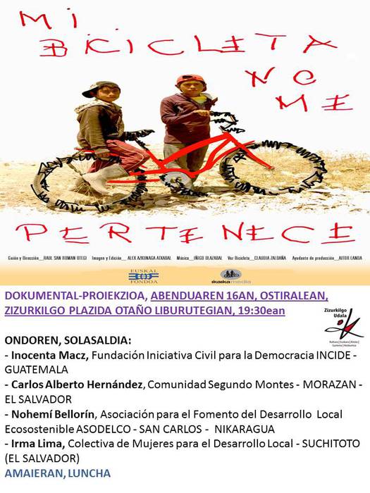 Dokumental emanaldia eta solasaldia gaur Zizurkilen