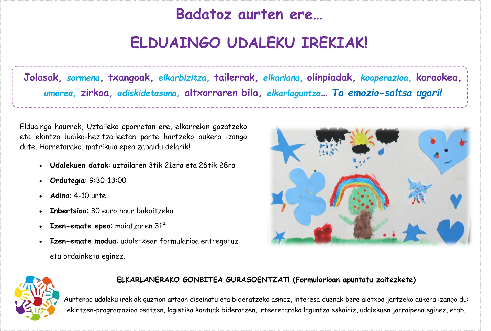 Udako ludotekan izena emateko epea