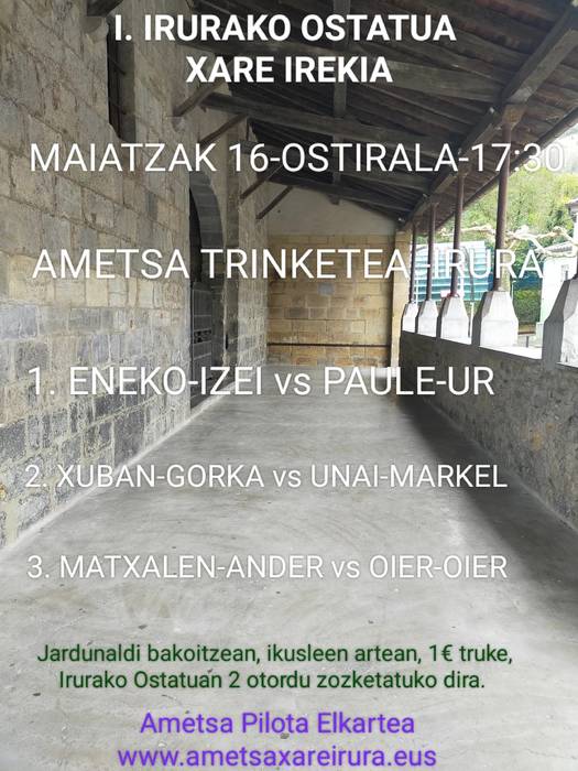 I. Irurako Ostatua Xare Irekiaren bigarren jardunaldia, ostiralean