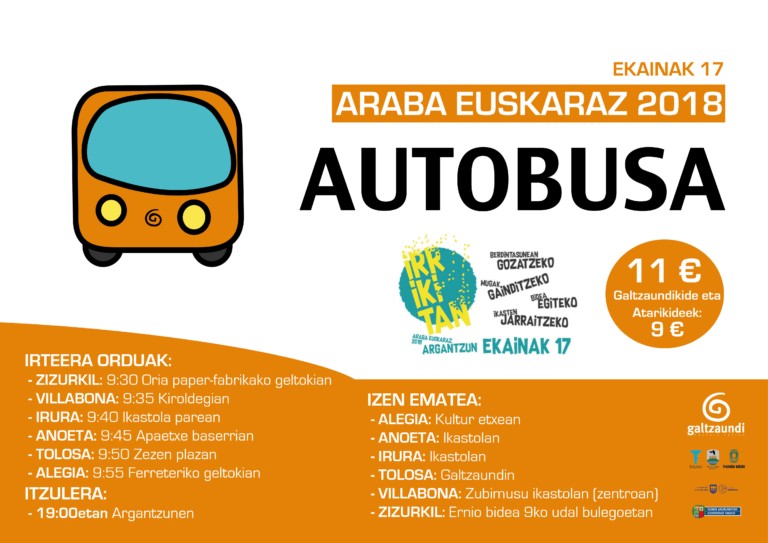 Araba Euskarazera joateko autobusa, Galtzaundirekin