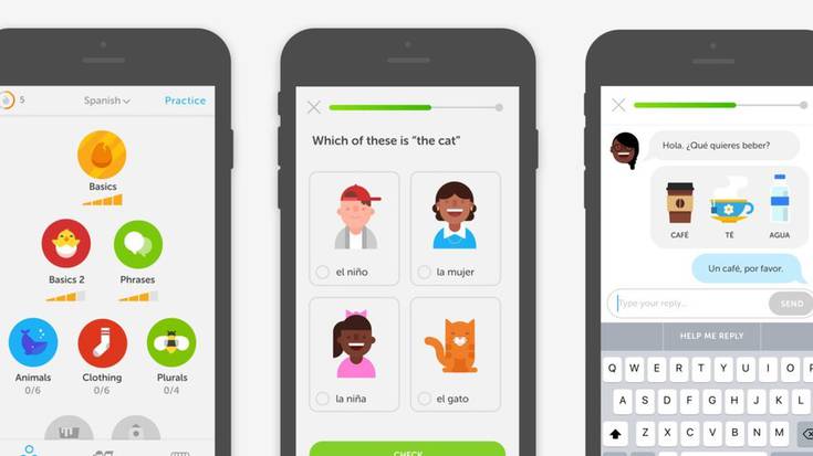 Hizkuntzak ikasteko Duolingo aplikazioa