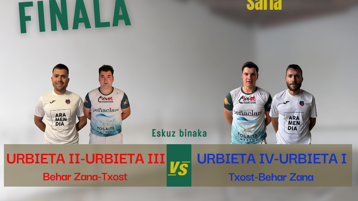 Pasaka finala urbietatarren arteko lehia izango da berriro
